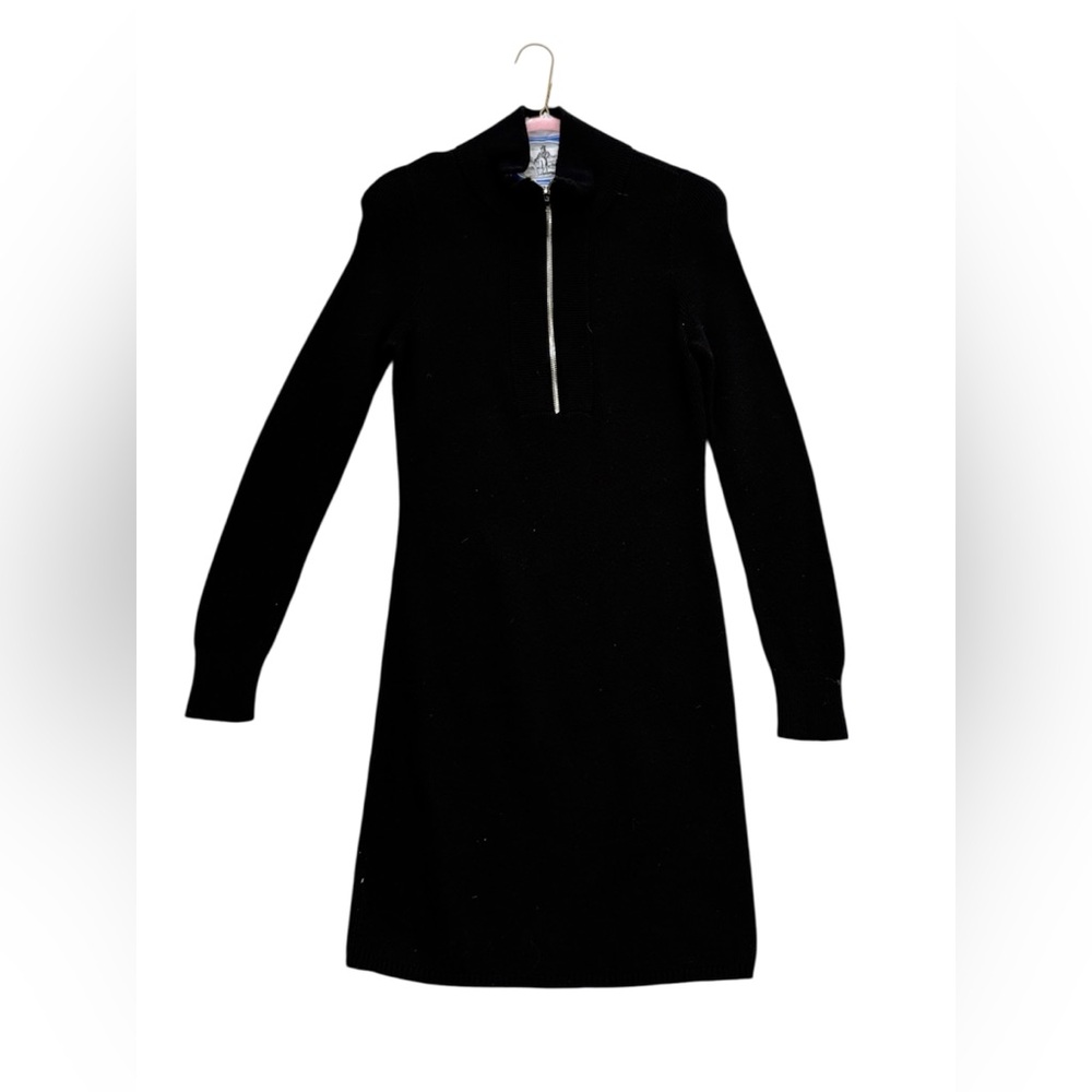 Abercrombie & Fitch Black Long Sleeve Midi Dress